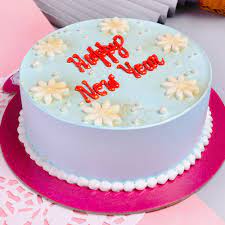 Happy New Year Vanilla Cake